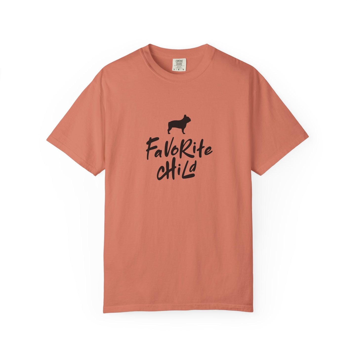Favorite Child Unisex T-Shirt, French Bulldog, Casual Gift, Pet Lover Apparel, Birthday, Dog Mom, Dog Dad,Pet Parent