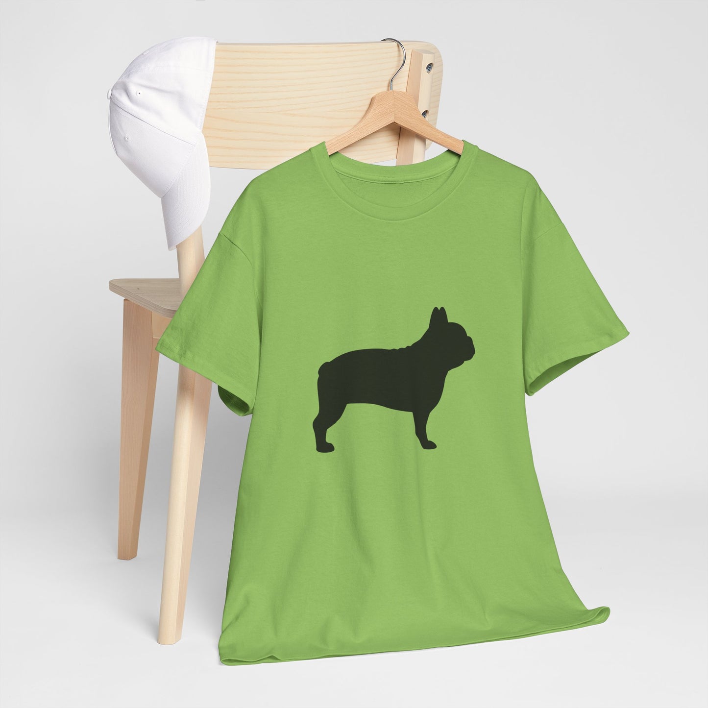 French Bulldog Silhouette Unisex Heavy Cotton Tee, Pet Lover’s Gift, Casual Wear, Animal Merchandise, Dog Owner T-Shirt