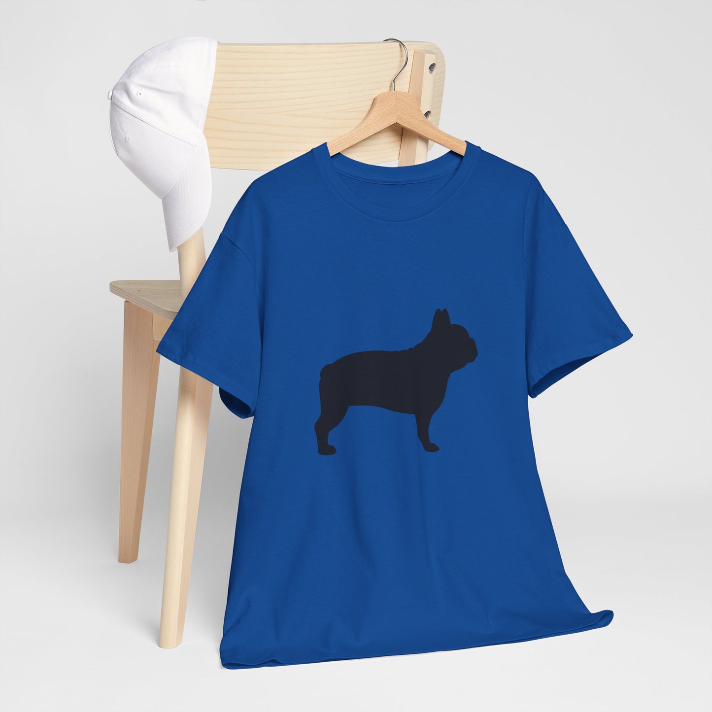 French Bulldog Silhouette Unisex Heavy Cotton Tee, Pet Lover’s Gift, Casual Wear, Animal Merchandise, Dog Owner T-Shirt