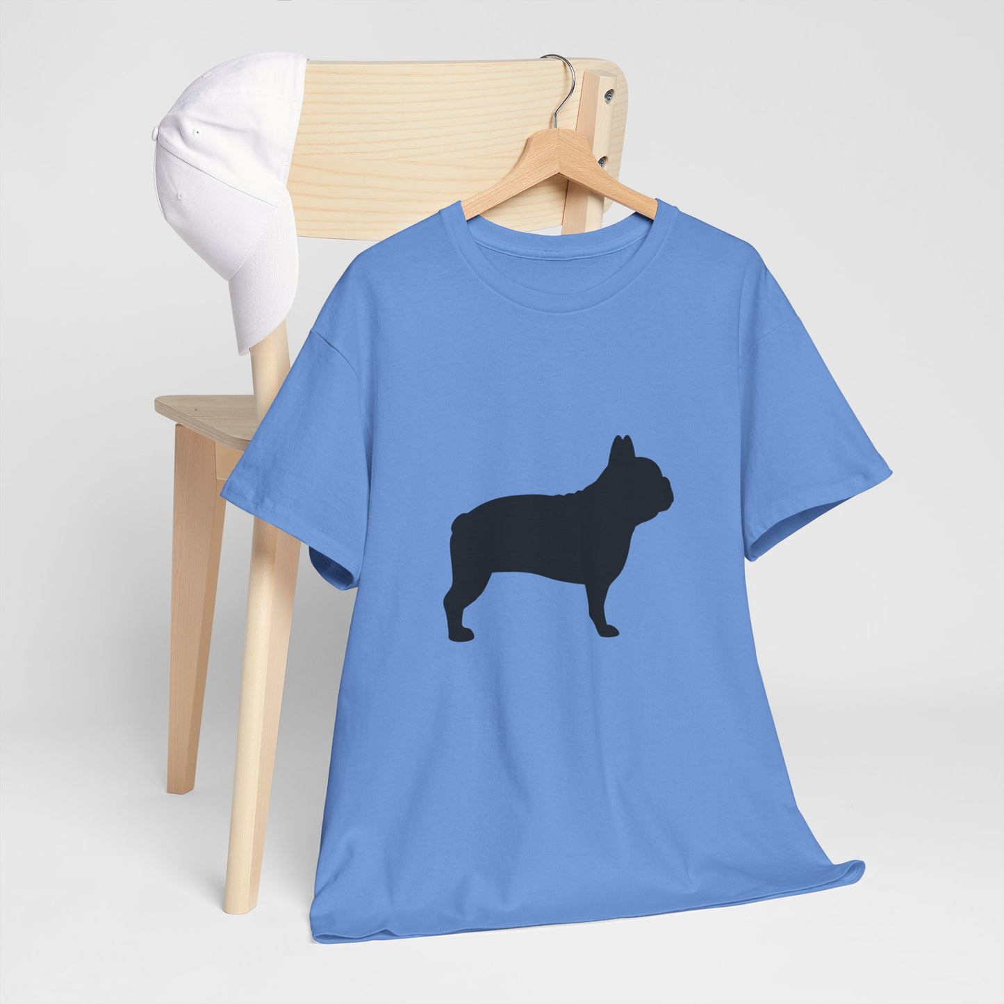 French Bulldog Silhouette Unisex Heavy Cotton Tee, Pet Lover’s Gift, Casual Wear, Animal Merchandise, Dog Owner T-Shirt