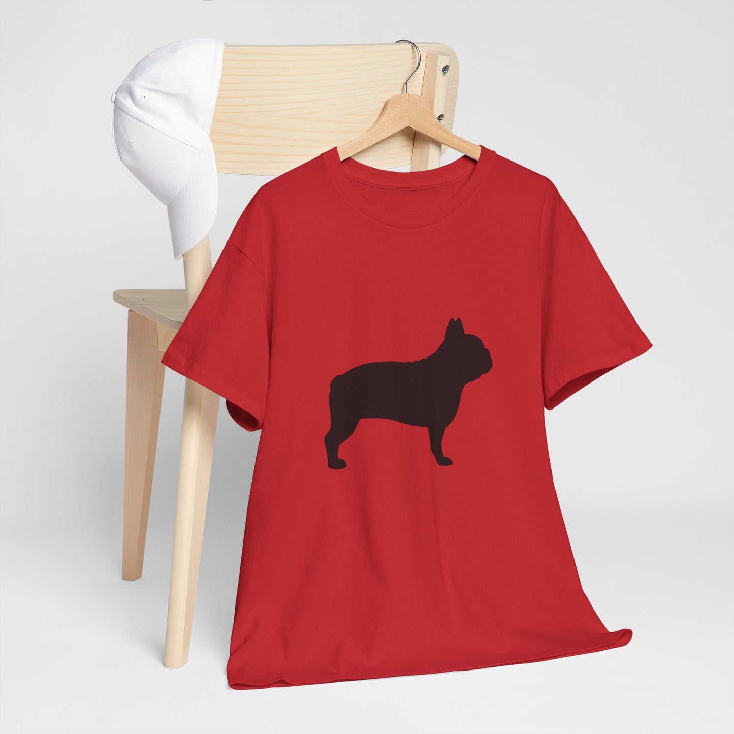 French Bulldog Silhouette Unisex Heavy Cotton Tee, Pet Lover’s Gift, Casual Wear, Animal Merchandise, Dog Owner T-Shirt