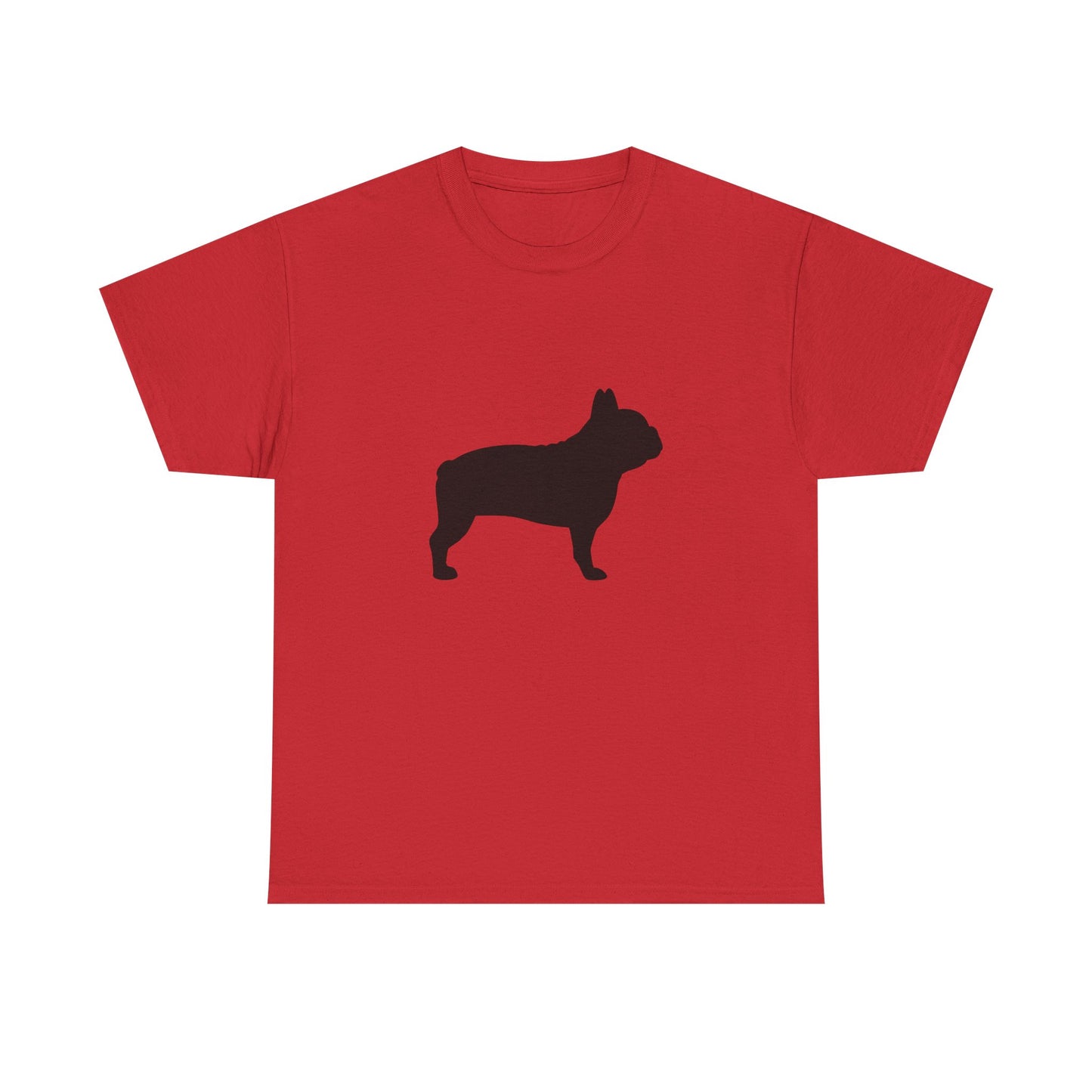 French Bulldog Silhouette Unisex Heavy Cotton Tee, Pet Lover’s Gift, Casual Wear, Animal Merchandise, Dog Owner T-Shirt