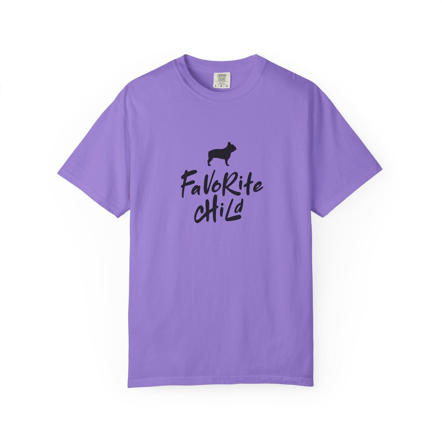 Favorite Child Unisex T-Shirt, French Bulldog, Casual Gift, Pet Lover Apparel, Birthday, Dog Mom, Dog Dad,Pet Parent