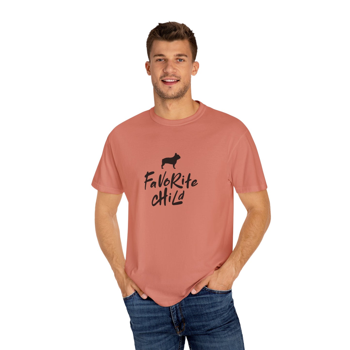 Favorite Child Unisex T-Shirt, French Bulldog, Casual Gift, Pet Lover Apparel, Birthday, Dog Mom, Dog Dad,Pet Parent
