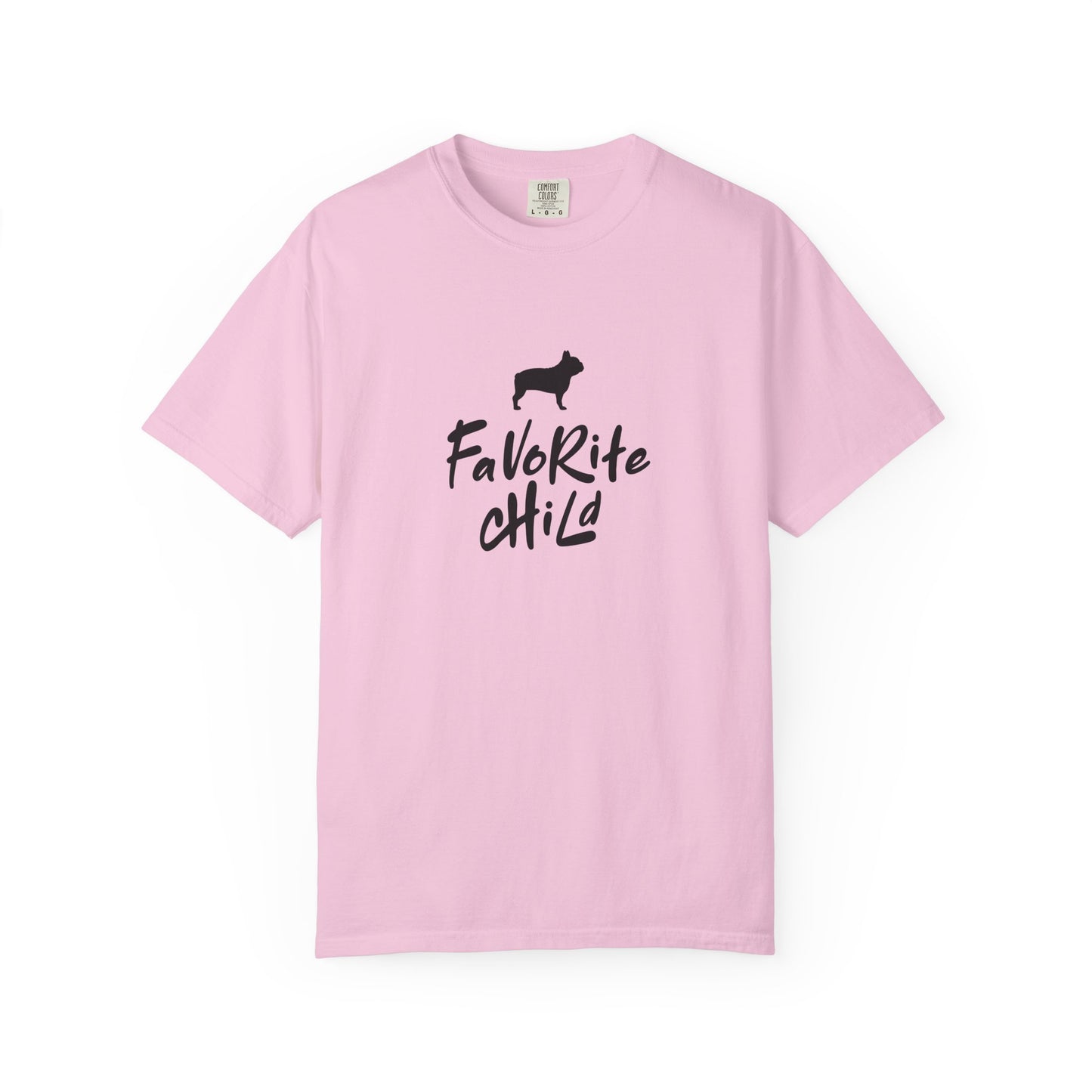 Favorite Child Unisex T-Shirt, French Bulldog, Casual Gift, Pet Lover Apparel, Birthday, Dog Mom, Dog Dad,Pet Parent