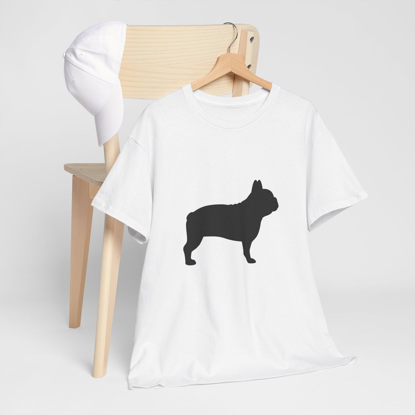 French Bulldog Silhouette Unisex Heavy Cotton Tee, Pet Lover’s Gift, Casual Wear, Animal Merchandise, Dog Owner T-Shirt
