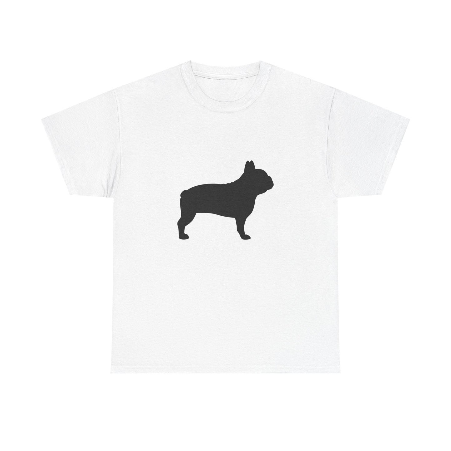 French Bulldog Silhouette Unisex Heavy Cotton Tee, Pet Lover’s Gift, Casual Wear, Animal Merchandise, Dog Owner T-Shirt