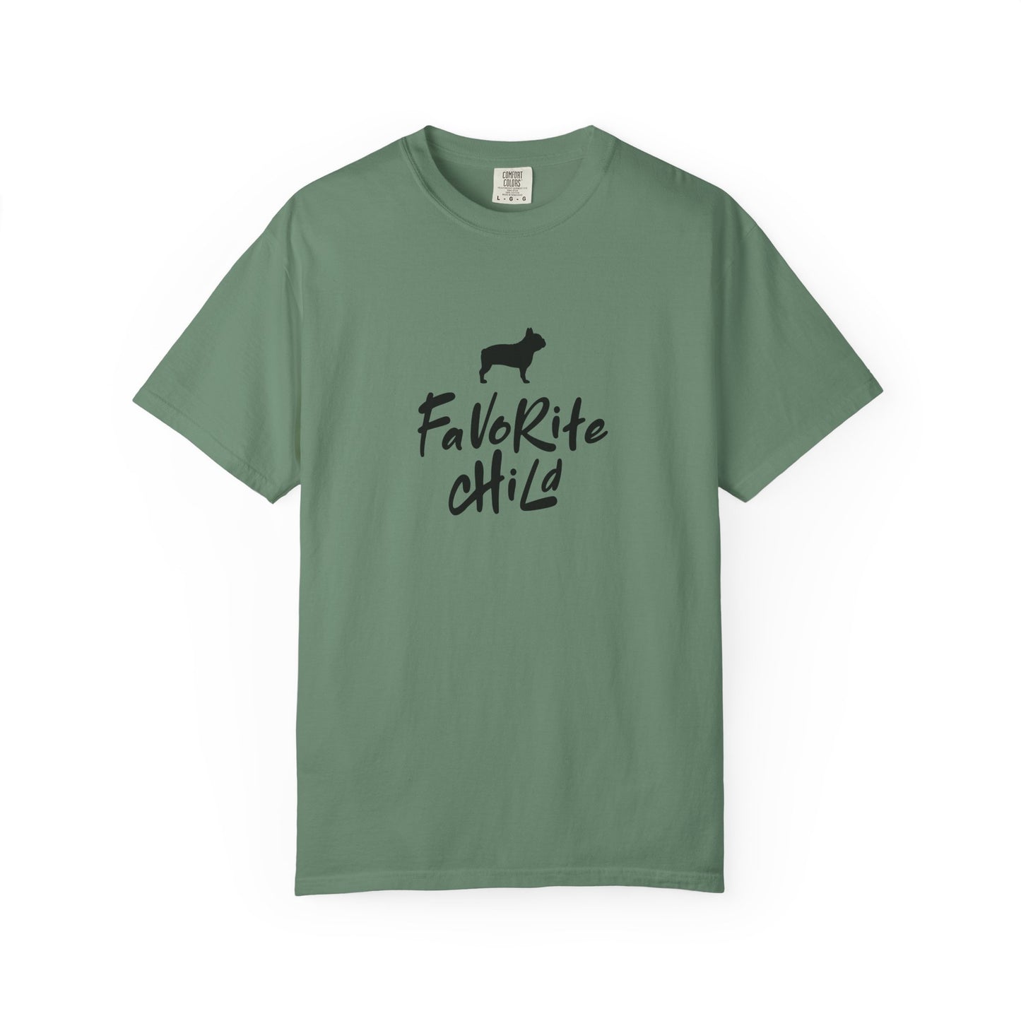 Favorite Child Unisex T-Shirt, French Bulldog, Casual Gift, Pet Lover Apparel, Birthday, Dog Mom, Dog Dad,Pet Parent